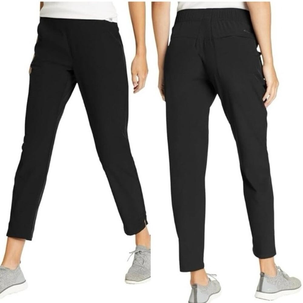Eddie Bauer Wmns Sz XL Traveler Ankle Pants Pull-On Stretch Pockets Quick-Dry
